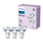 Monipakkaus 3x Philips LED Kohdevalaisin GU10 PAR16 4W 275lm 36D - 840 Kylmä Valkoinen